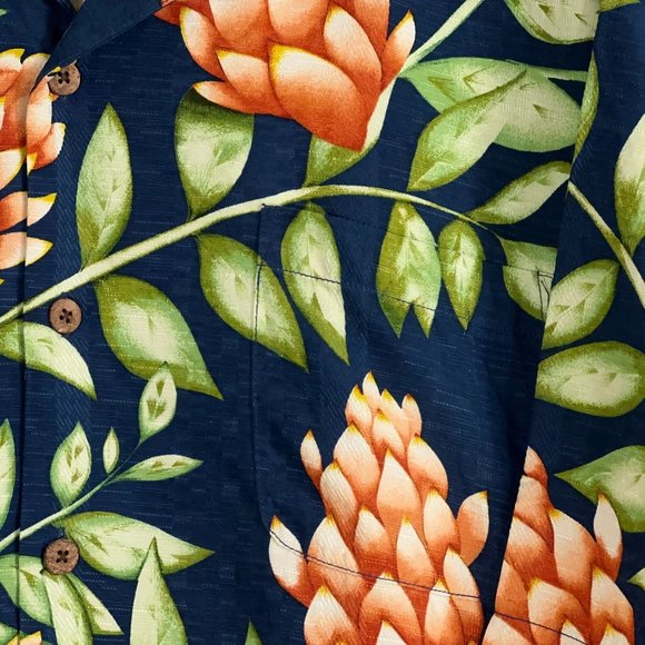 Tommy Bahama Floral Multicolor Print Hawaiian Camp Shirt 100% Silk Men's Size XL - Picture 4 of 7